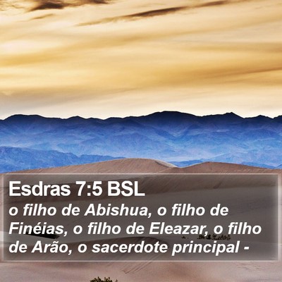 Esdras 7:5 BSL Bible Verse Image