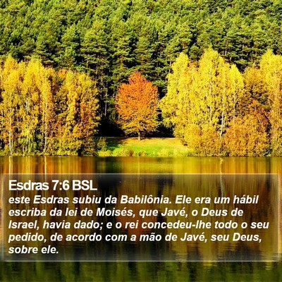 Esdras 7:6 BSL Bible Verse Image