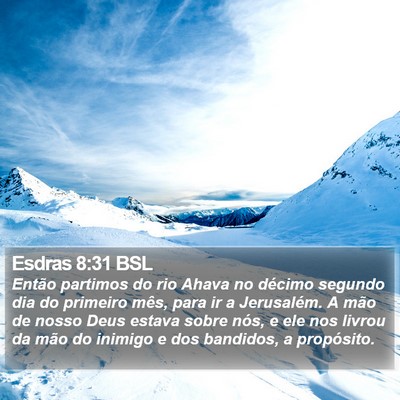 Esdras 8:31 BSL Bible Verse Image