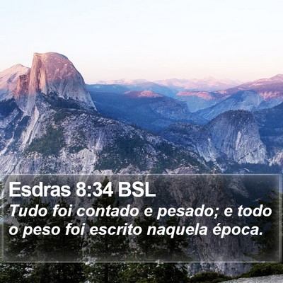 Esdras 8:34 BSL Bible Verse Image