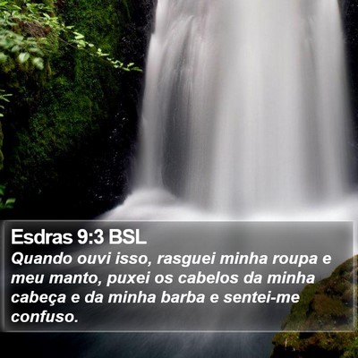 Esdras 9:3 BSL Bible Verse Image