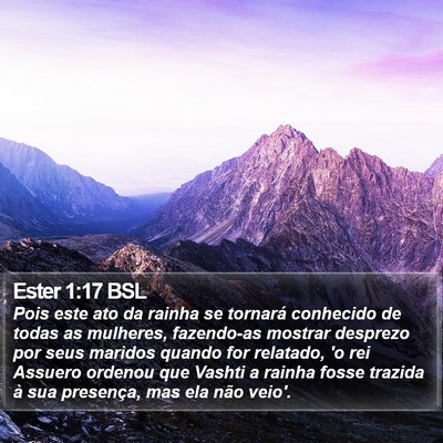 Ester 1:17 BSL Bible Verse Image