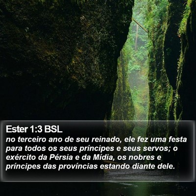 Ester 1:3 BSL Bible Verse Image