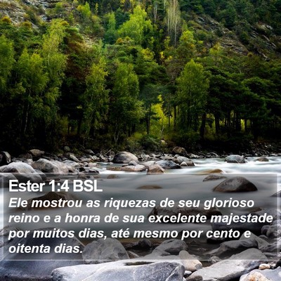 Ester 1:4 BSL Bible Verse Image