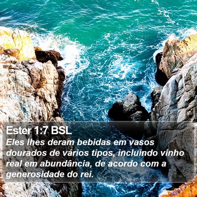 Ester 1:7 BSL Bible Verse Image