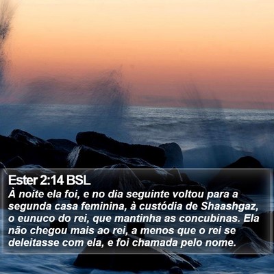Ester 2:14 BSL Bible Verse Image