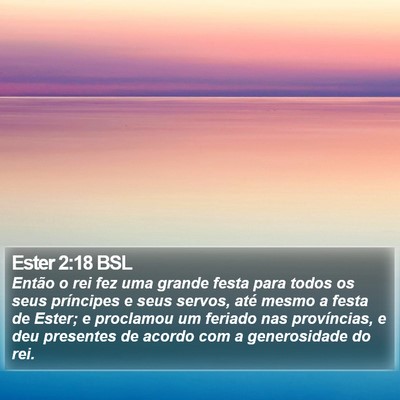 Ester 2:18 BSL Bible Verse Image