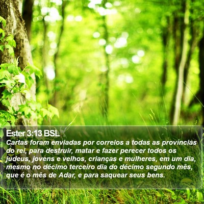 Ester 3:13 BSL Bible Verse Image