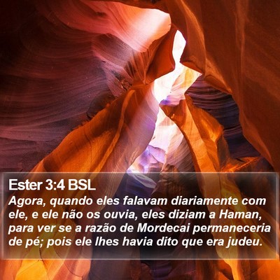 Ester 3:4 BSL Bible Verse Image