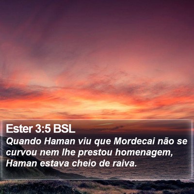 Ester 3:5 BSL Bible Verse Image