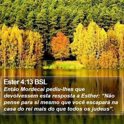 Ester 4:13 BSL Bible Verse Image