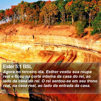 Ester 5:1 BSL Bible Verse Image