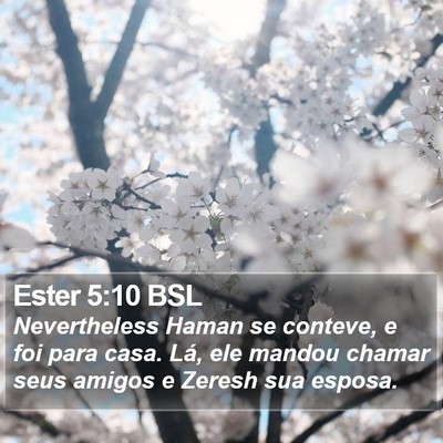 Ester 5:10 BSL Bible Verse Image