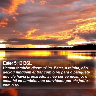 Ester 5:12 BSL Bible Verse Image