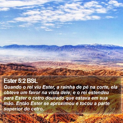 Ester 5:2 BSL Bible Verse Image