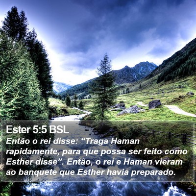 Ester 5:5 BSL Bible Verse Image