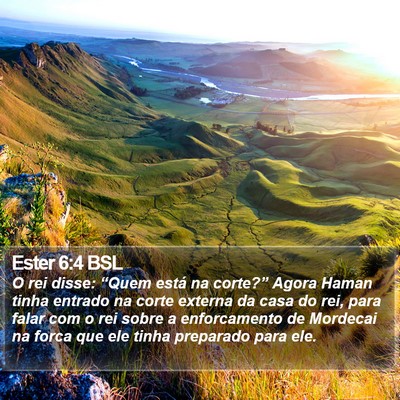 Ester 6:4 BSL Bible Verse Image