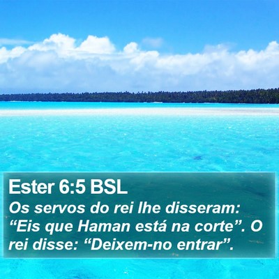 Ester 6:5 BSL Bible Verse Image