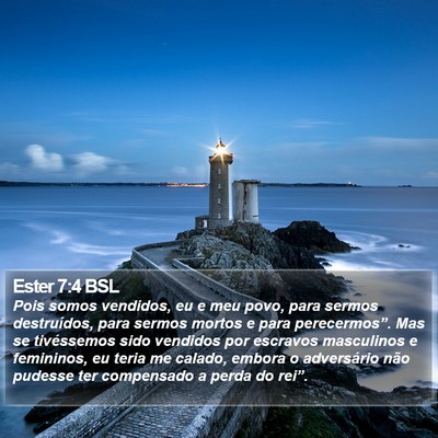 Ester 7:4 BSL Bible Verse Image