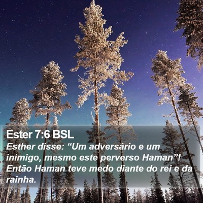 Ester 7:6 BSL Bible Verse Image