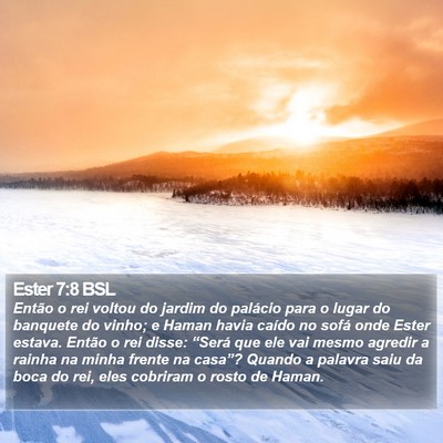 Ester 7:8 BSL Bible Verse Image