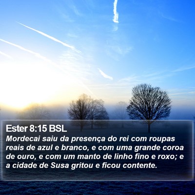 Ester 8:15 BSL Bible Verse Image