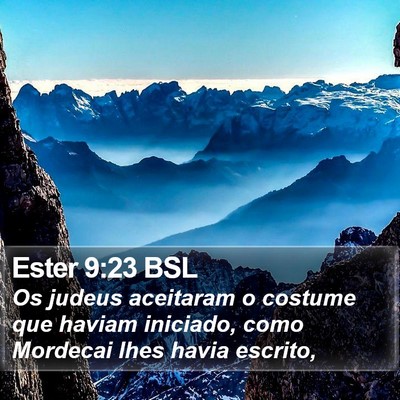 Ester 9:23 BSL Bible Verse Image
