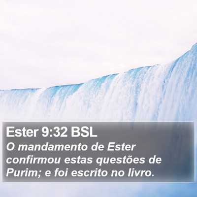 Ester 9:32 BSL Bible Verse Image