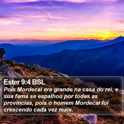 Ester 9:4 BSL Bible Verse Image