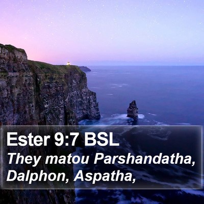 Ester 9:7 BSL Bible Verse Image