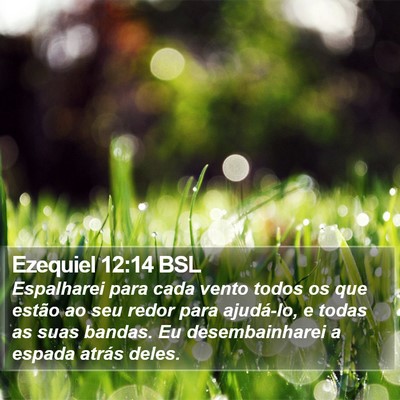 Ezequiel 12:14 BSL Bible Verse Image