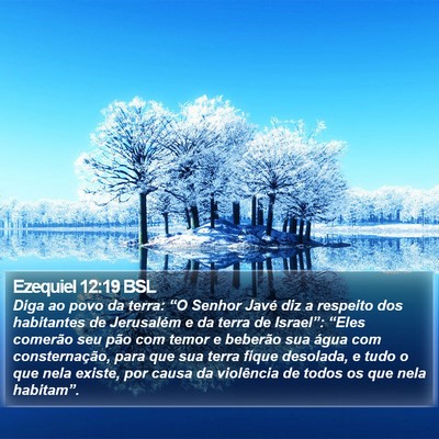Ezequiel 12:19 BSL Bible Verse Image
