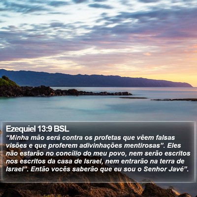 Ezequiel 13:9 BSL Bible Verse Image