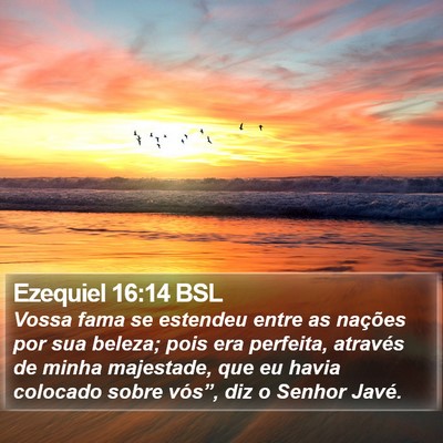Ezequiel 16:14 BSL Bible Verse Image