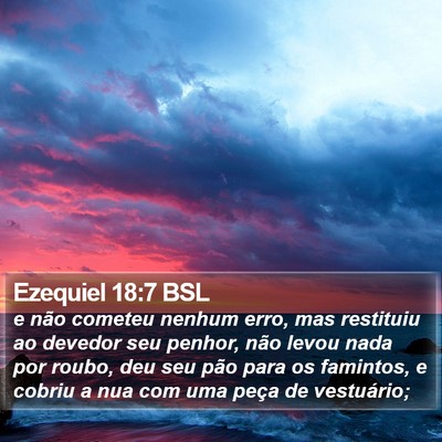 Ezequiel 18:7 BSL Bible Verse Image