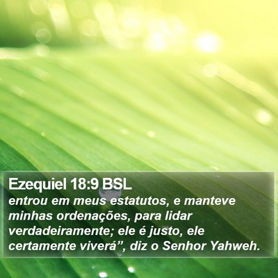 Ezequiel 18:9 BSL Bible Verse Image