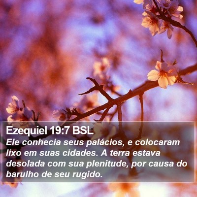 Ezequiel 19:7 BSL Bible Verse Image