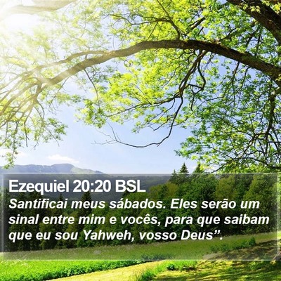 Ezequiel 20:20 BSL Bible Verse Image