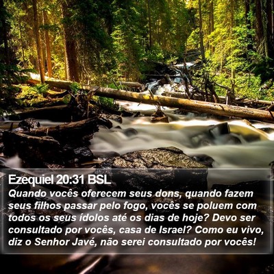 Ezequiel 20:31 BSL Bible Verse Image
