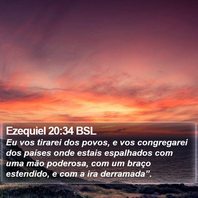 Ezequiel 20:34 BSL Bible Verse Image