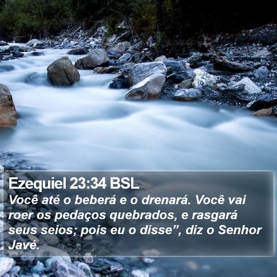 Ezequiel 23:34 BSL Bible Verse Image