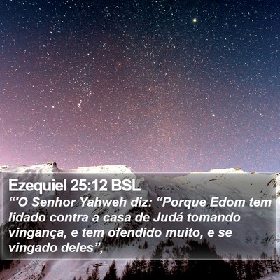 Ezequiel 25:12 BSL Bible Verse Image