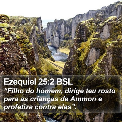 Ezequiel 25:2 BSL Bible Verse Image
