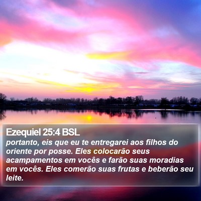 Ezequiel 25:4 BSL Bible Verse Image