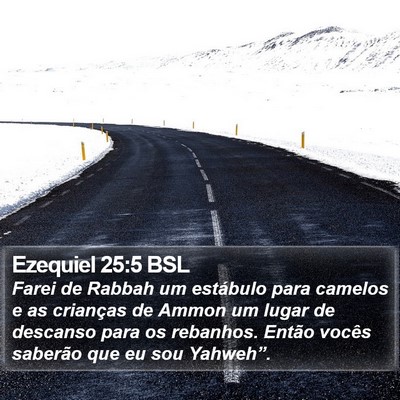 Ezequiel 25:5 BSL Bible Verse Image