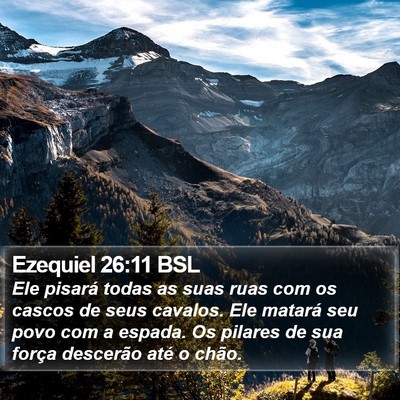 Ezequiel 26:11 BSL Bible Verse Image