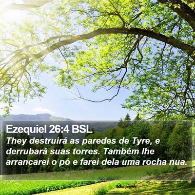 Ezequiel 26:4 BSL Bible Verse Image