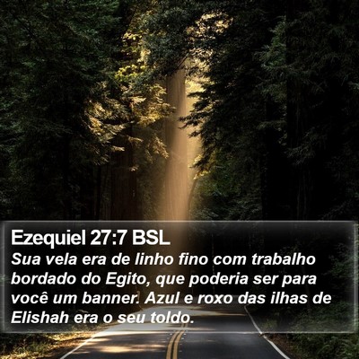 Ezequiel 27:7 BSL Bible Verse Image