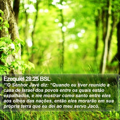 Ezequiel 28:25 BSL Bible Verse Image