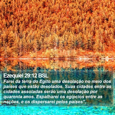 Ezequiel 29:12 BSL Bible Verse Image